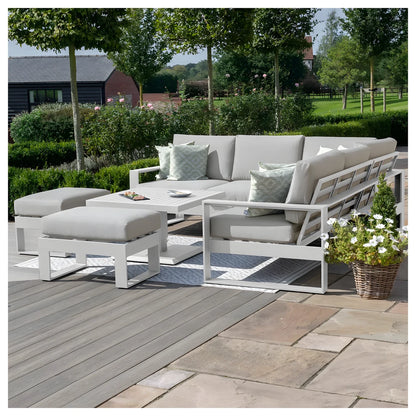 Amalfi Square Corner Dining Set White - Maze