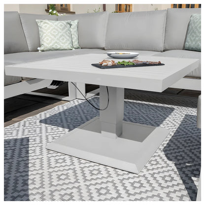 Amalfi Square Corner Dining Set White - Maze
