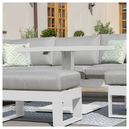 Amalfi Square Corner Dining Set White - Maze