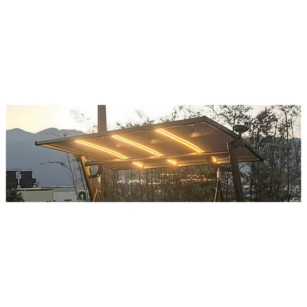 3-Seat Swing with Solar LED Roof