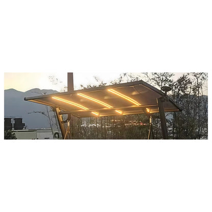 3-Seat Swing with Solar LED Roof
