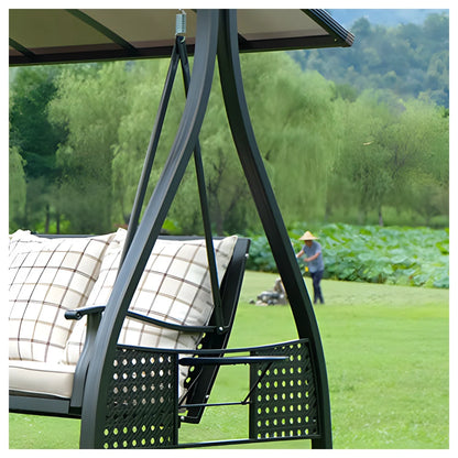 3-Seat Swing with Solar LED Roof