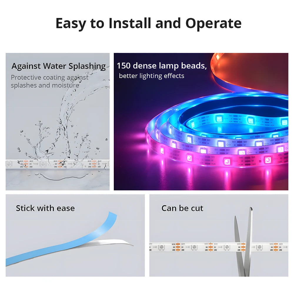 شريط LED ذكي RGBIC موديل L3 برو، 5 متر - سونوف
