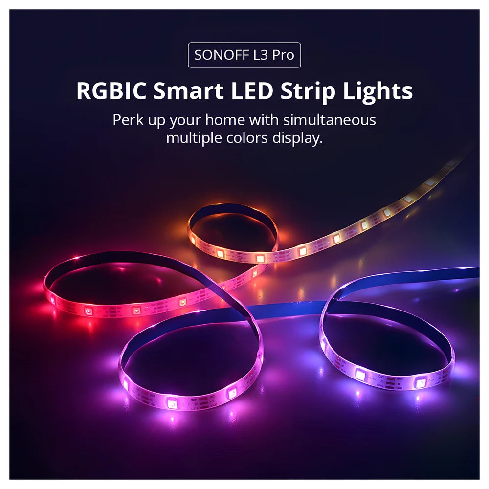 شريط LED ذكي RGBIC موديل L3 برو، 5 متر - سونوف