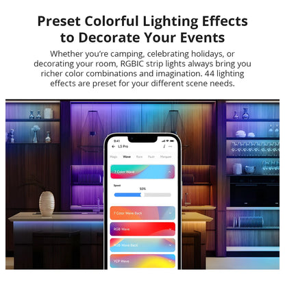 شريط LED ذكي RGBIC موديل L3 برو، 5 متر - سونوف