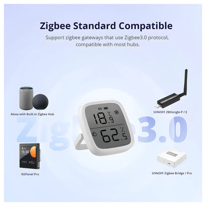 Zigbee LCD Temperature & Humidity Sensor - SONOFF
