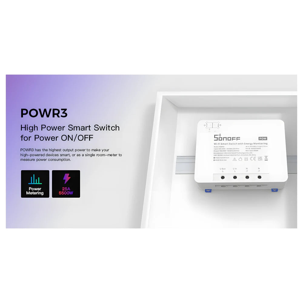 High Power Smart Switch 25A - SONOFF