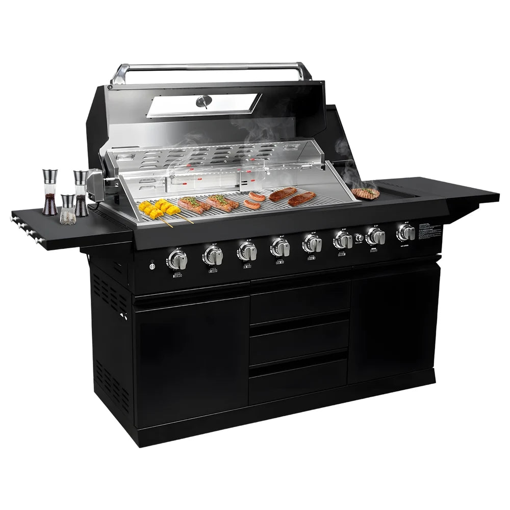 6-Burner Gas Grill with Side Shelf