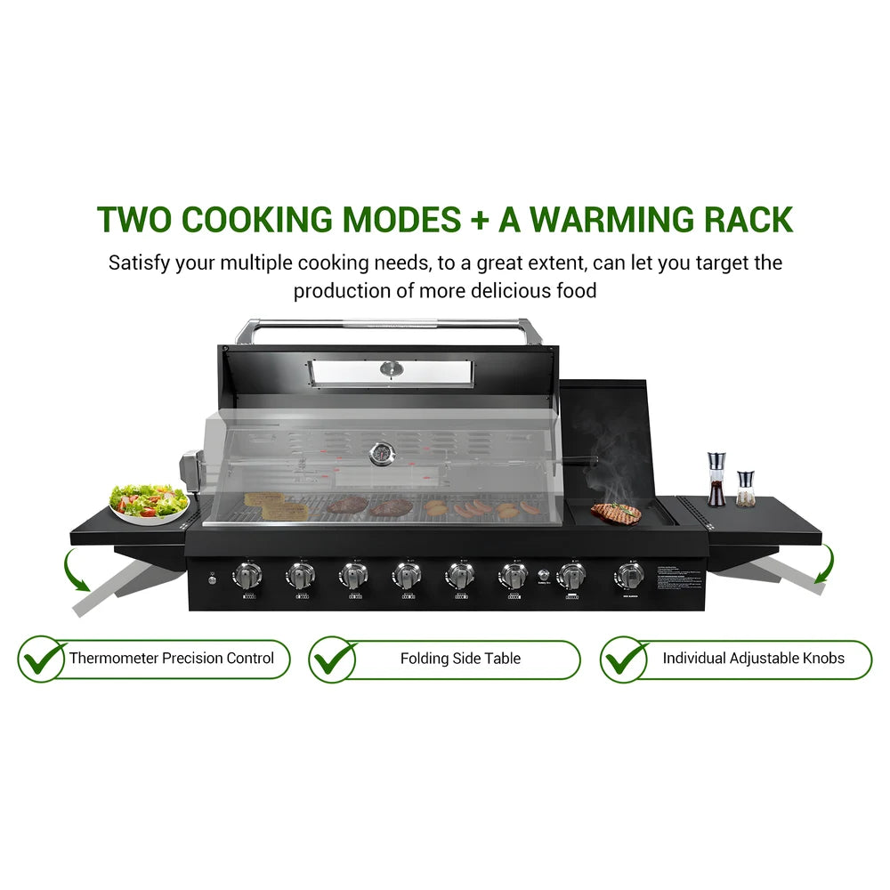 6-Burner Gas Grill with Side Shelf