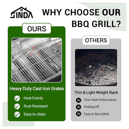 6-Burner Gas Grill with Side Shelf