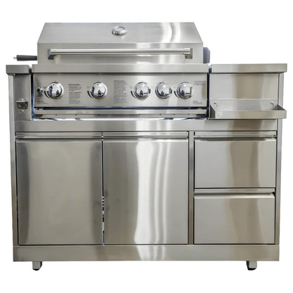 5-Burner Stainless Gas Grill with Rotisserie