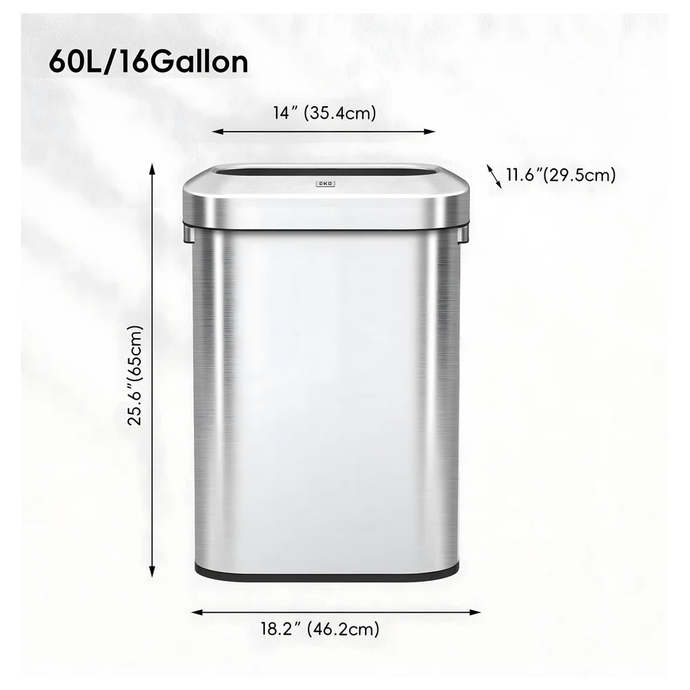 Urban Slim Open Top Trash Bin 60L - EKO