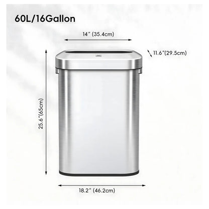 Urban Slim Open Top Trash Bin 60L - EKO