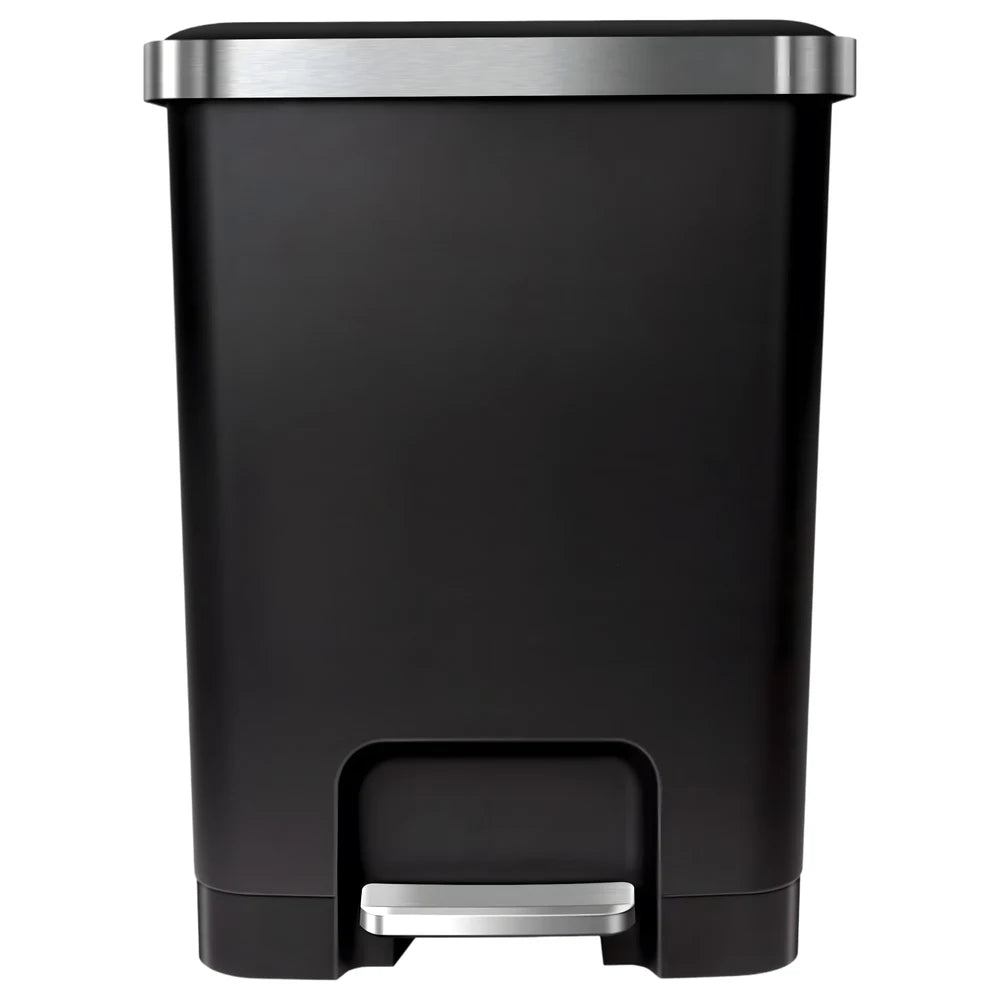 Hana Plastic Step Bin 45L Black - EKO