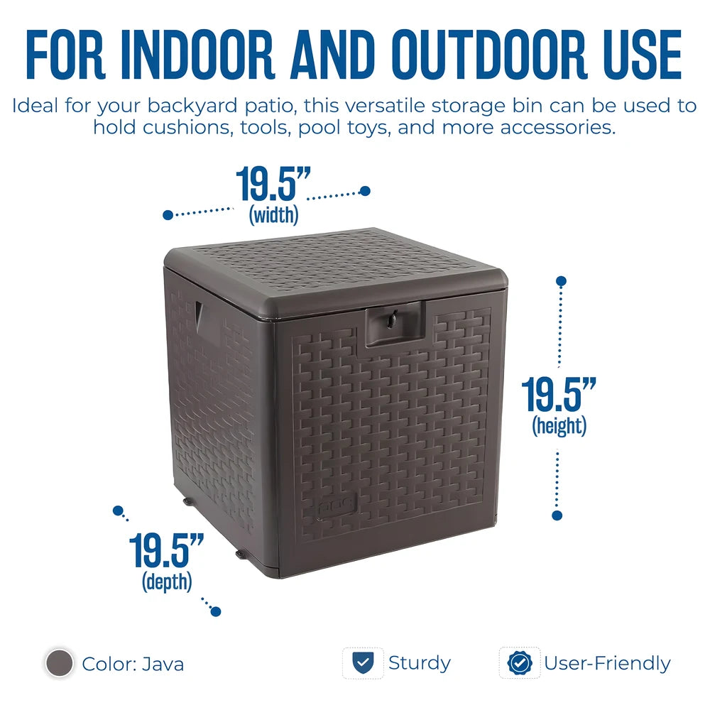 Resin Wicker Deck Box 106L