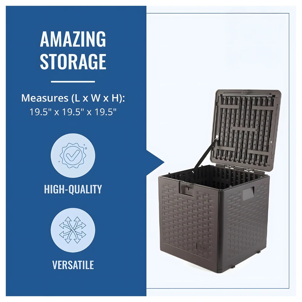 Resin Wicker Deck Box 106L