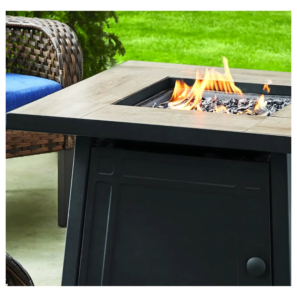 30" Square Gas Fire Pit Table - Mainstays