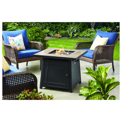30" Square Gas Fire Pit Table - Mainstays