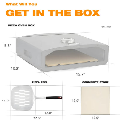 Grill Pizza Oven with Stone & Peel