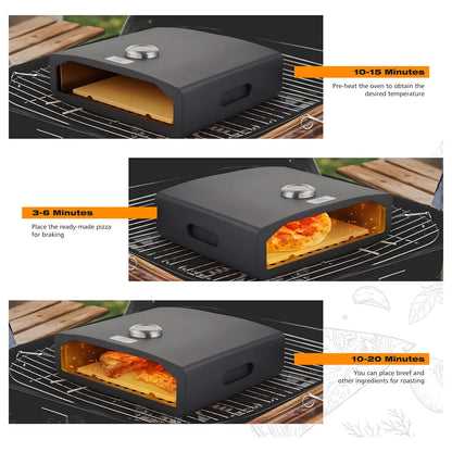 Grill Pizza Oven with Stone & Peel
