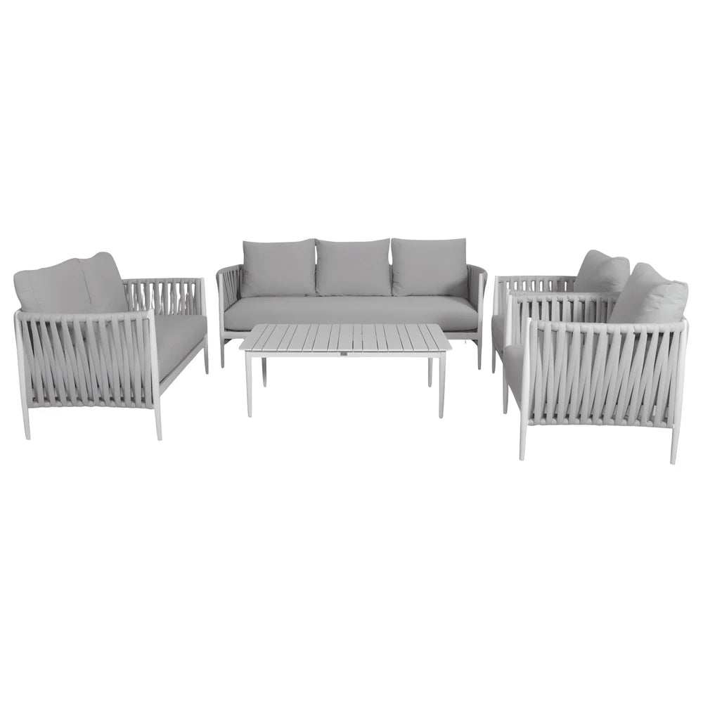 7-Seater Aluminum Rope Outdoor Sofa Set