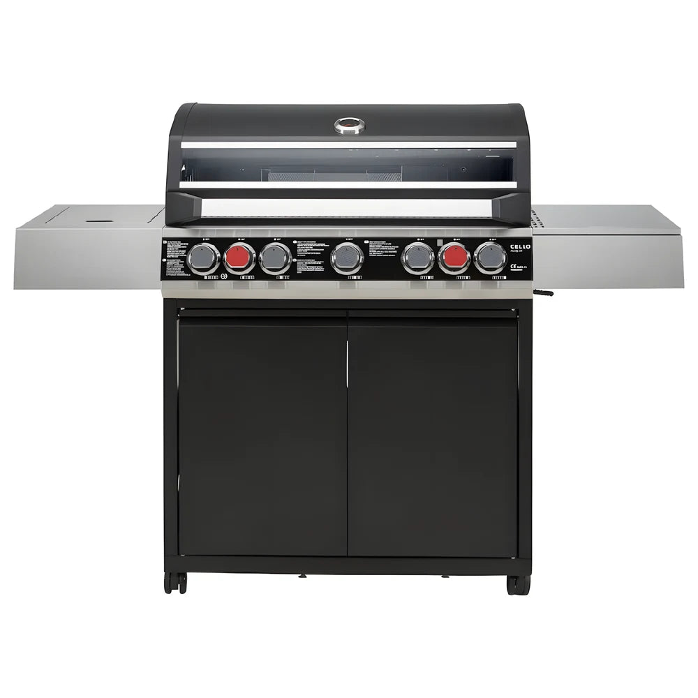 5-Burner Gas BBQ Grill with Side Burner - Fireplus