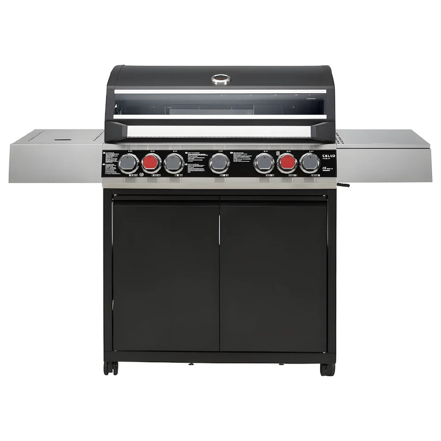 5-Burner Gas BBQ Grill with Side Burner - Fireplus