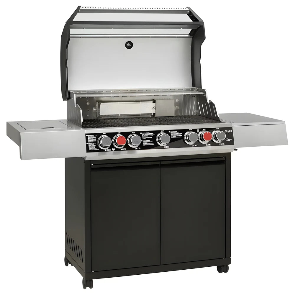 5-Burner Gas BBQ Grill with Side Burner - Fireplus