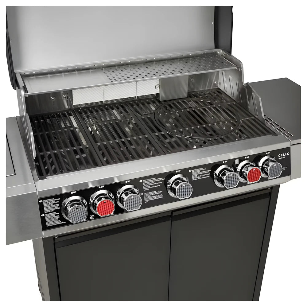 5-Burner Gas BBQ Grill with Side Burner - Fireplus