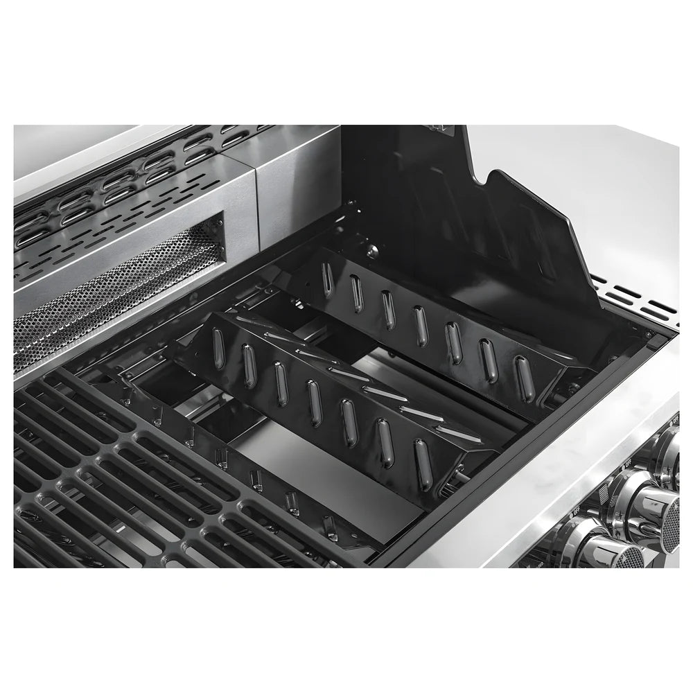 5-Burner Gas BBQ Grill with Side Burner - Fireplus