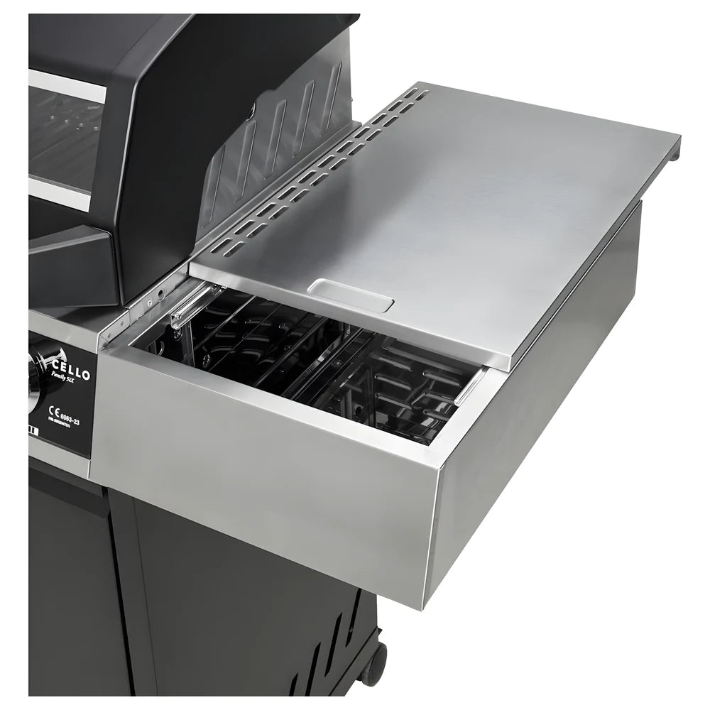 5-Burner Gas BBQ Grill with Side Burner - Fireplus