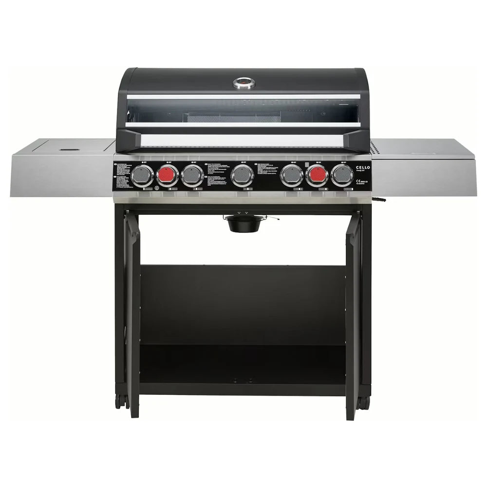 5-Burner Gas BBQ Grill with Side Burner - Fireplus