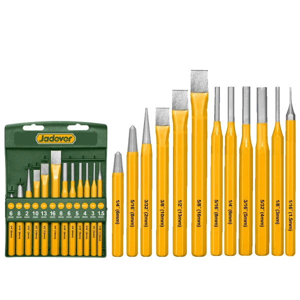 12 Pcs Cold Chisel and Punch Set - JADEVER