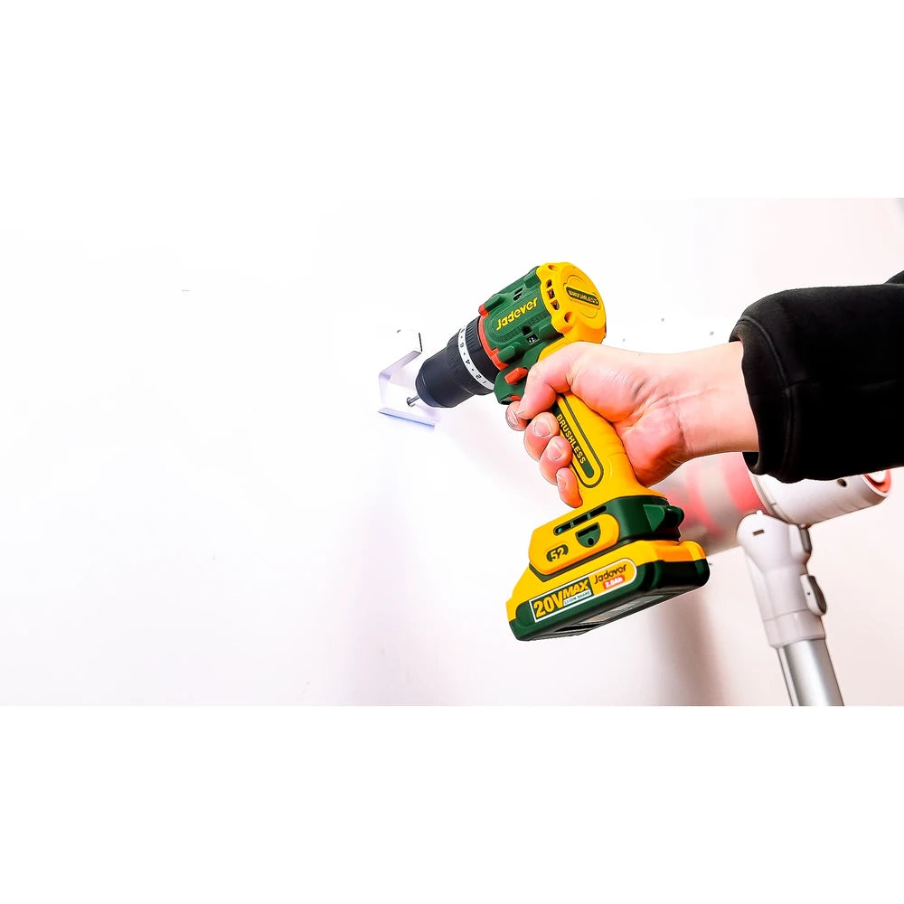 Compact Brushless Cordless Impact Drill 20V 52Nm with Battery - JADEVER