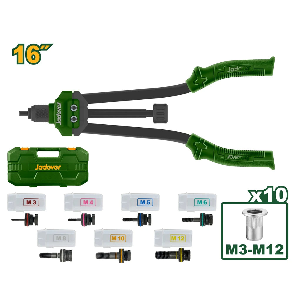 Rivet Nut Gun Kit 10Pcs - JADEVER