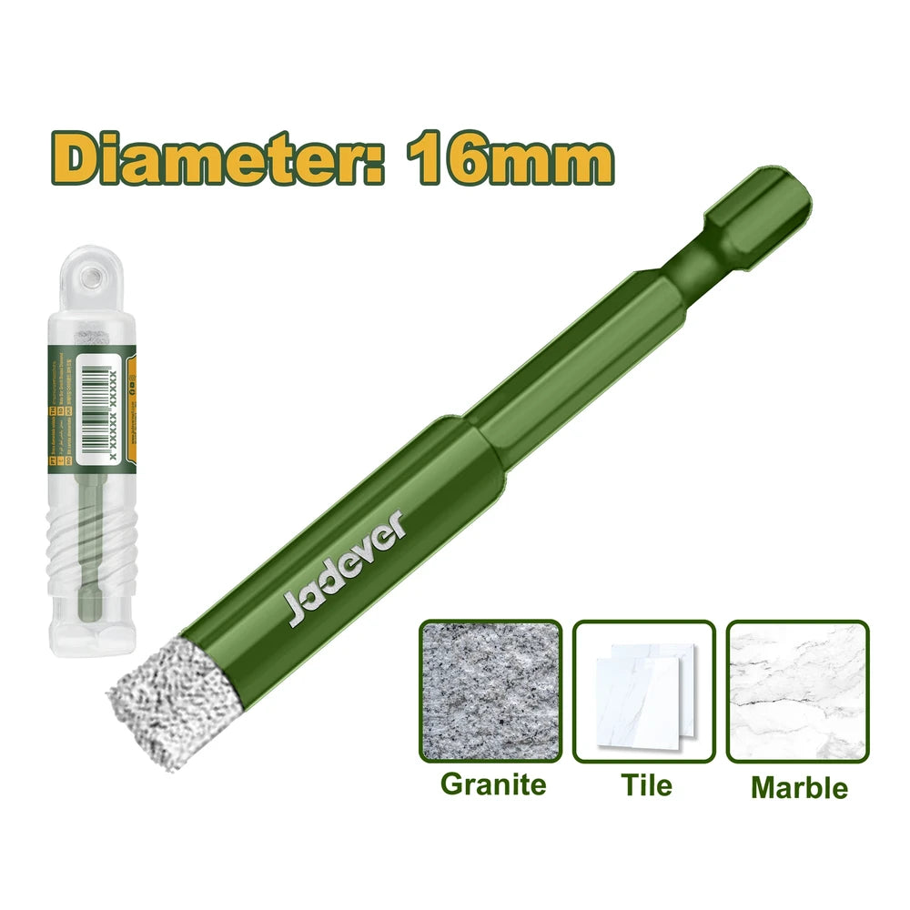 Brazed Diamond Core Drill 16mm - JADEVER