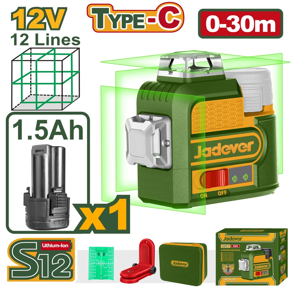 Cordless 3D Laser Level 12V - JADEVER