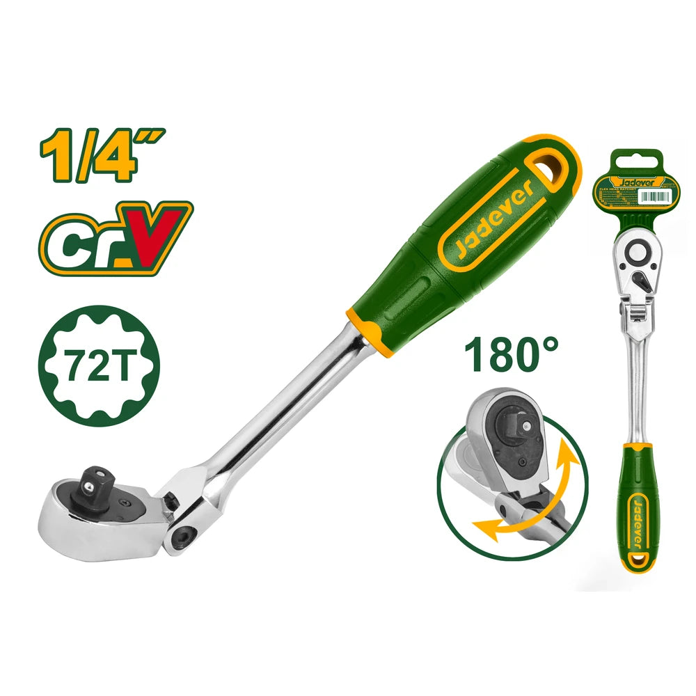 1/4" Dr. Flex Head Ratchet - JADEVER