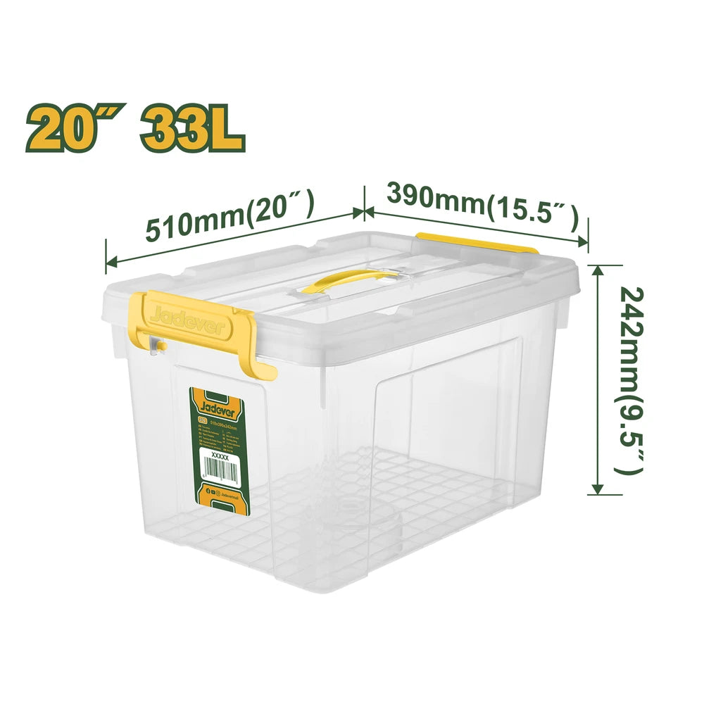 Plastic Storage Box 33L - JADEVER