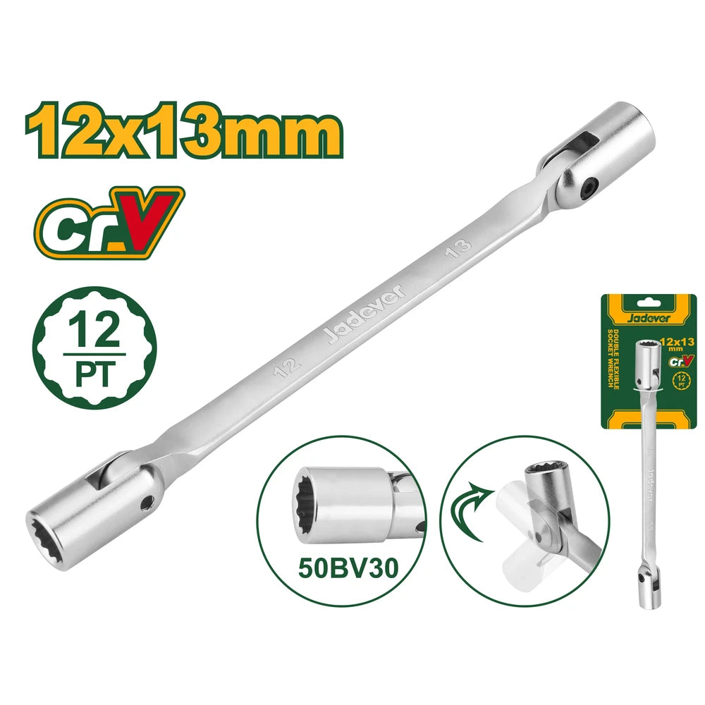 Double Flexible Socket Wrench 12mm&13mm - JADEVER