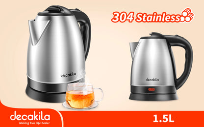 Electric Kettle-stainless Steel 1.5 L - DECAKILA