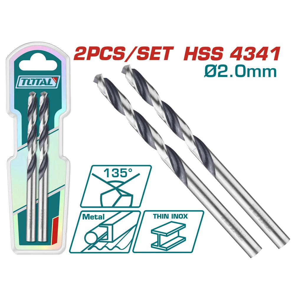 HSS Drill Bit 2mm - TOTAL