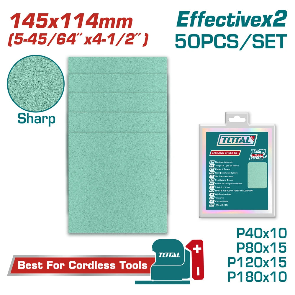 Sanding Sheet Set 145X114mm - TOTAL