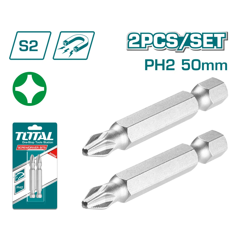 Screwdriver Bits Set PH2 50mm - TOTAL