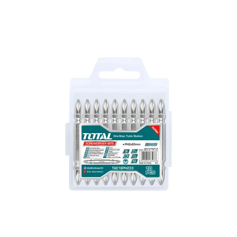 راسيات مفك PH2 65 ملم 10قطعة - توتال