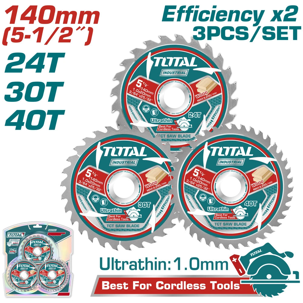 Ultra-thin TCT Saw Blade Set 20mm(25/32") - TOTAL