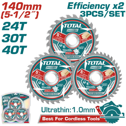 Ultra-thin TCT Saw Blade Set 20mm(25/32") - TOTAL