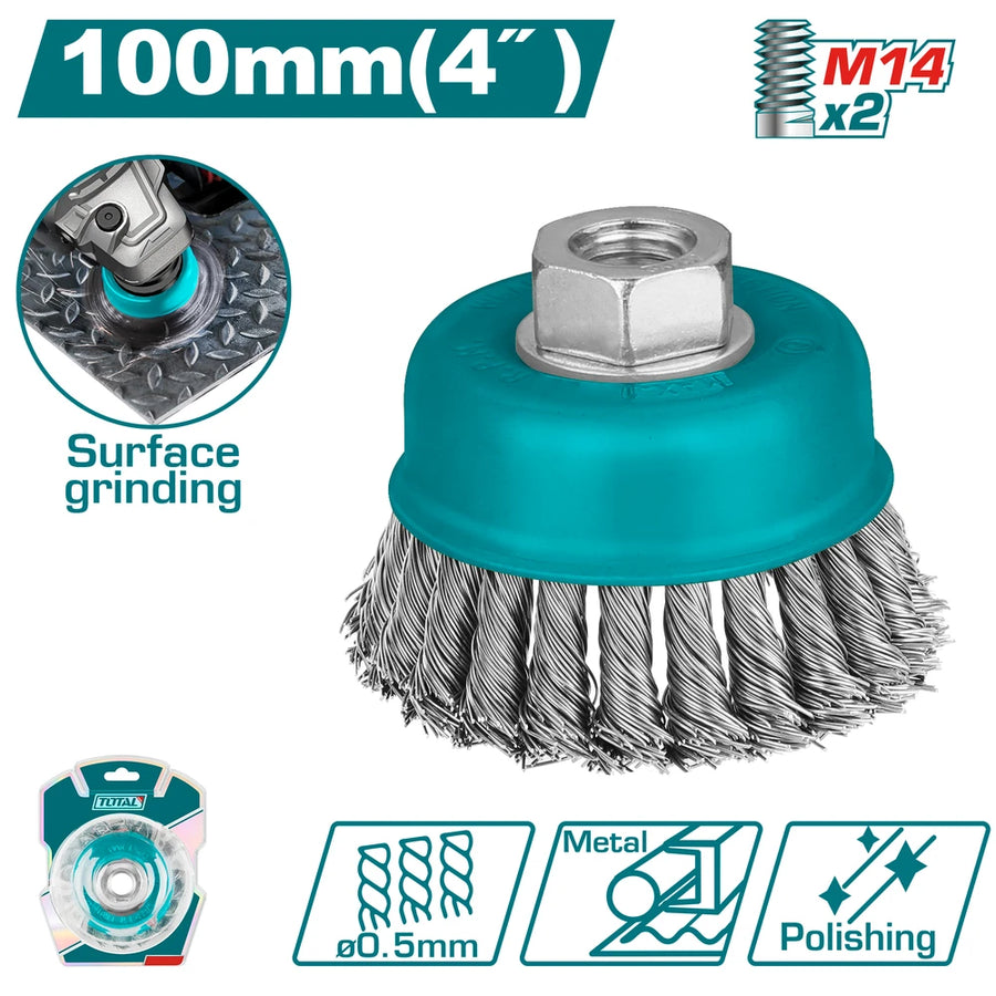 Wire Cup Brush 8500r/min 0.5mm - TOTAL