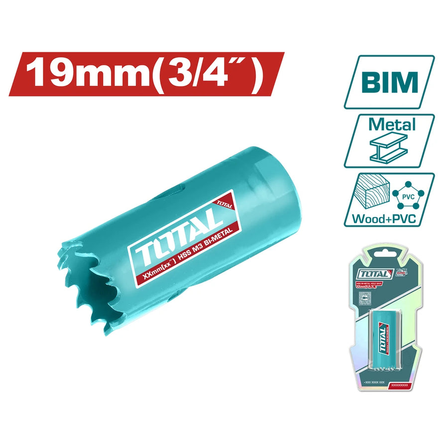 HSS Bi-metal Hole Saw 19mm (3/4") - TOTAL