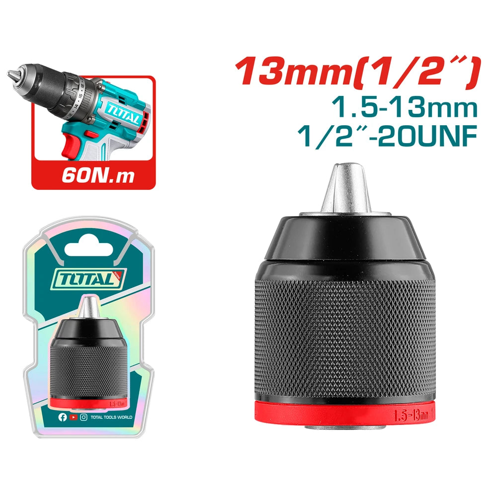 13mm Keyless Impact Chuck - TOTAL